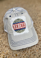 Cream Rebels Patch Trucker Ball Cap - Ball Cap -Jimberly's Boutique-Olive Branch-Mississippi