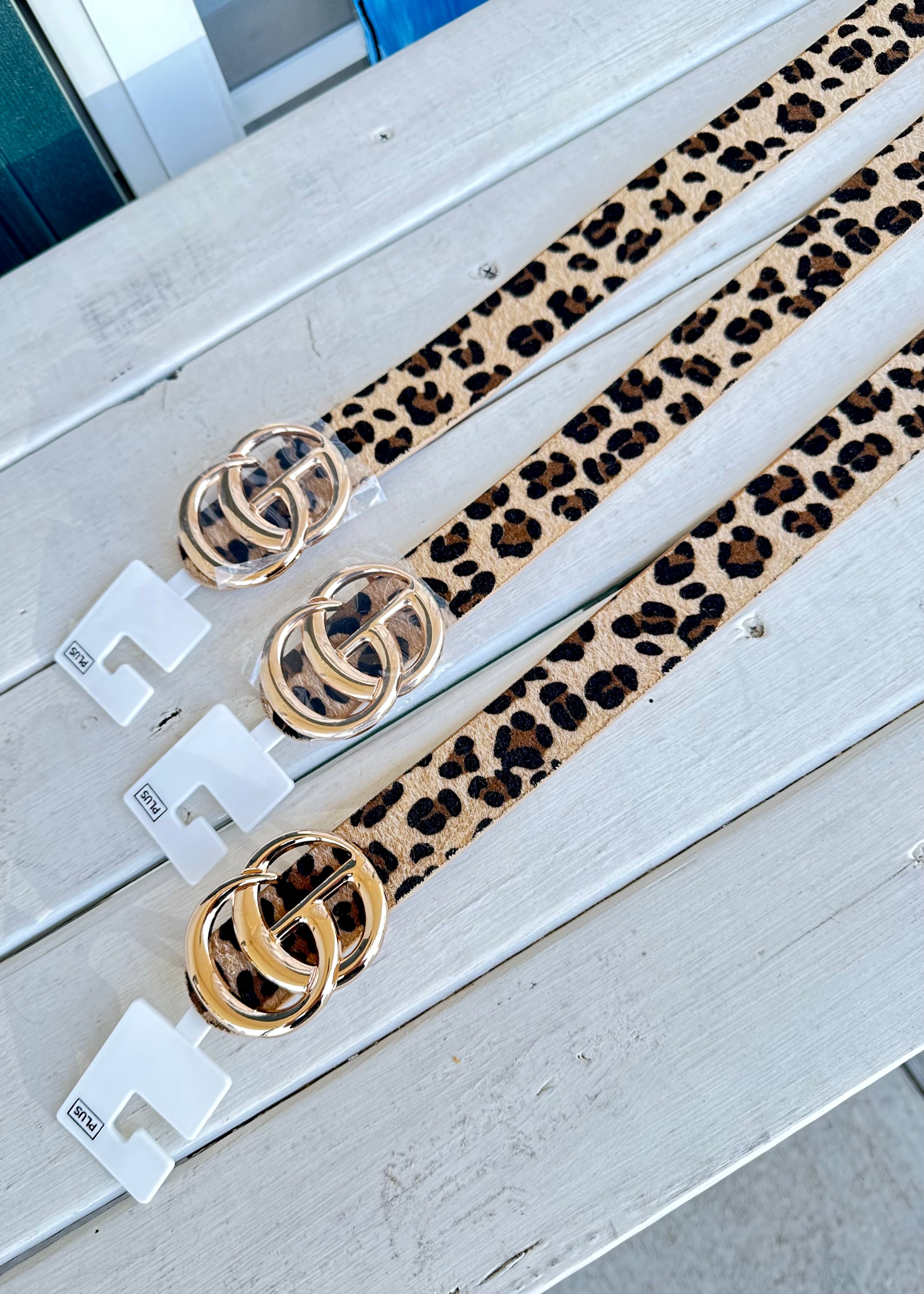 Clearance cheetah print gucci belt