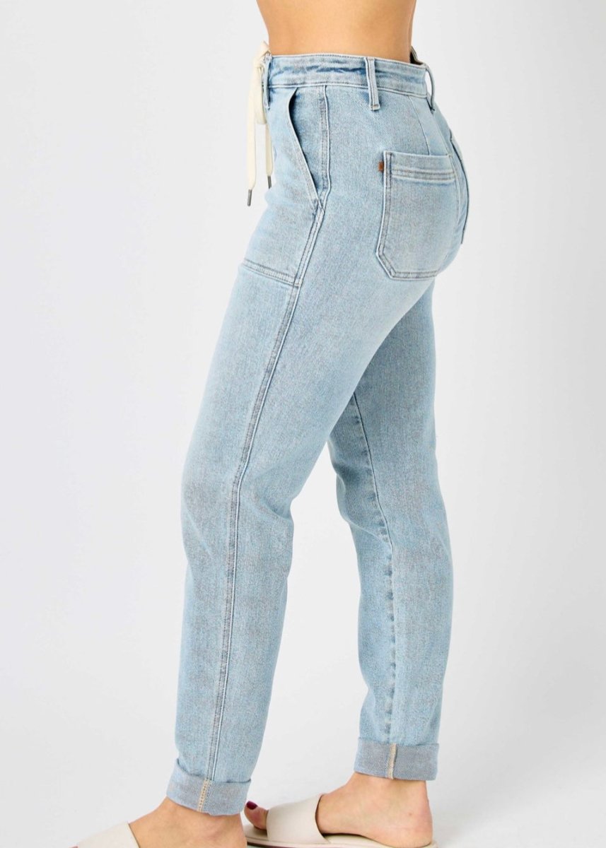 Judy Blue high waist double cuff boyfriend jeans