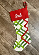 Monogrammed Christmas Stocking - Winston Pine - Stocking -Jimberly's Boutique-Olive Branch-Mississippi