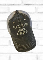 Pool Hair Don't Care Trucker Ball Cap - Ball Cap -Jimberly's Boutique-Olive Branch-Mississippi