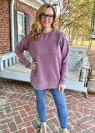 Royce Vintage Poncho Fleece - Maroon - -Jimberly's Boutique-Olive Branch-Mississippi