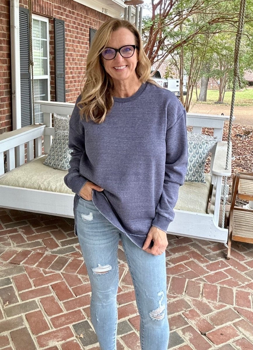 Royce | Vintage Poncho Fleece | Navy - -Jimberly's Boutique-Olive Branch-Mississippi