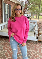 Royce Vintage Poncho Fleece - Raspberry - Royce Sweatshirt -Jimberly's Boutique-Olive Branch-Mississippi