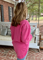 Royce Vintage Poncho Fleece - Raspberry - Royce Sweatshirt -Jimberly's Boutique-Olive Branch-Mississippi