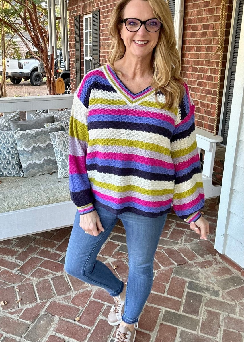 What It Is Striped Sweater - -Jimberly's Boutique-Olive Branch-Mississippi