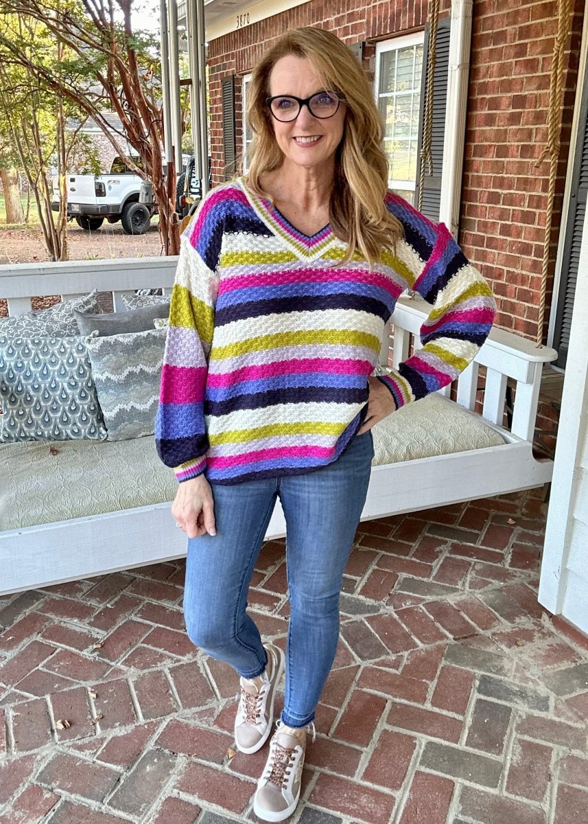 What It Is Striped Sweater - -Jimberly's Boutique-Olive Branch-Mississippi